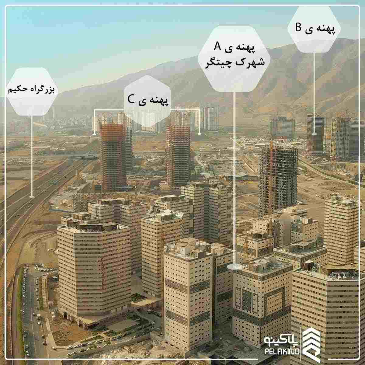 تفاوت پهنه های شهرک چیتگر