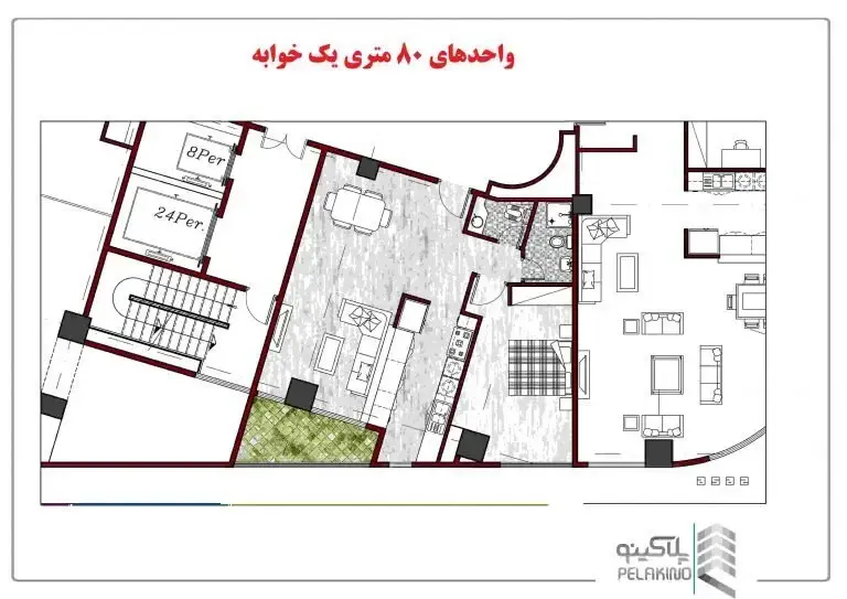 نقشه واحد های مرجان برای پیش فروش پهنه c شهرک چیتگر