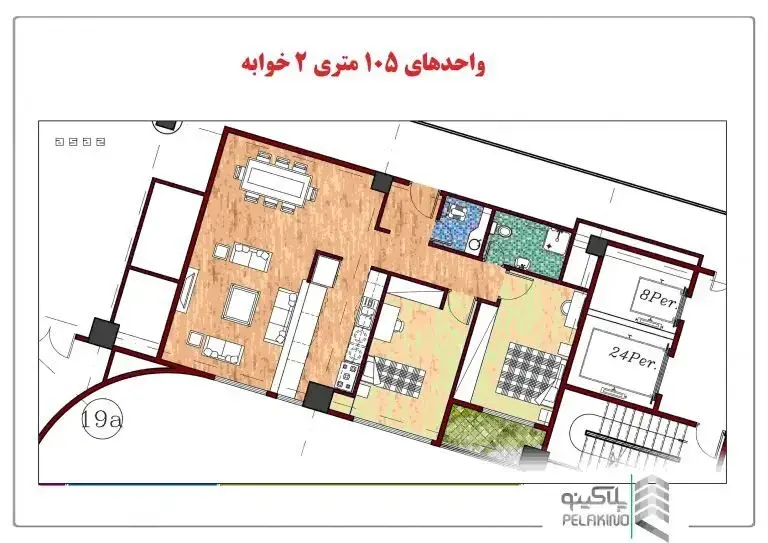 نقشه واحد های مرجان برای پیش فروش پهنه c شهرک چیتگر