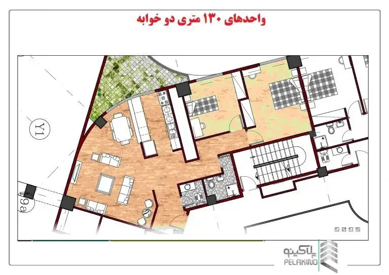 نقشه واحد های مرجان برای پیش فروش پهنه c شهرک چیتگر