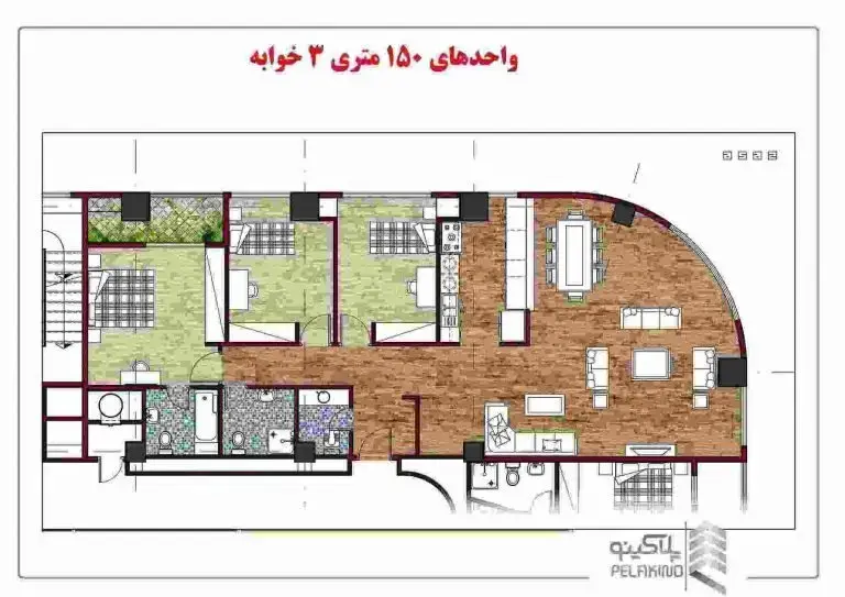 نقشه واحد های مرجان برای پیش فروش پهنه c شهرک چیتگر