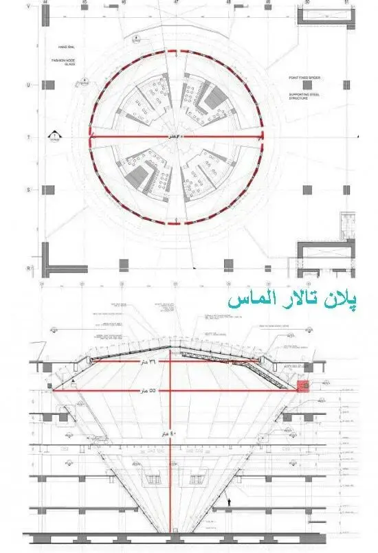 پلان تالار الماس ایران مال