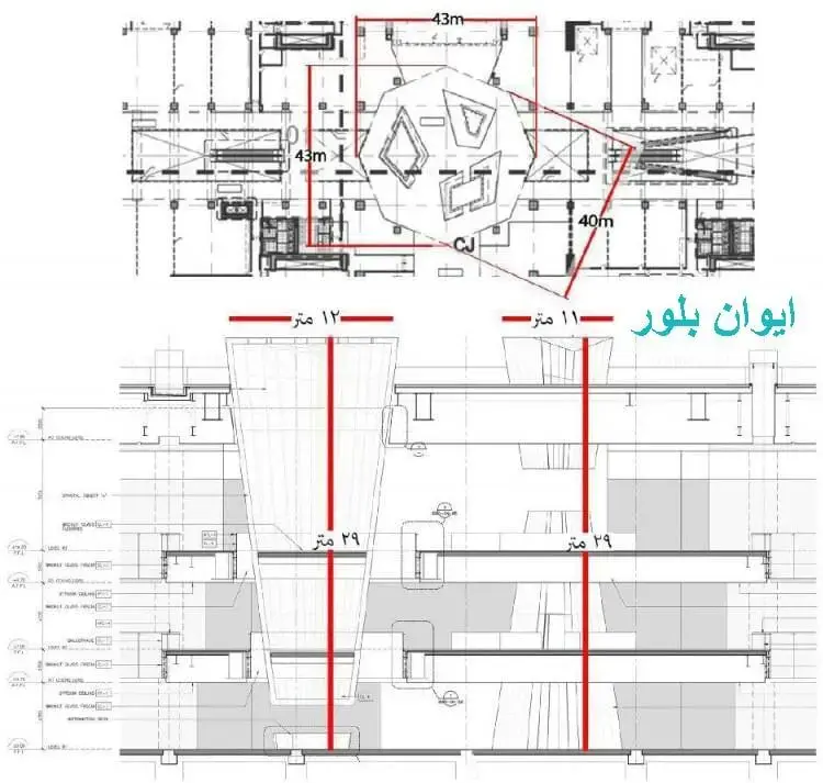 پلان نقشه ایوان بلور