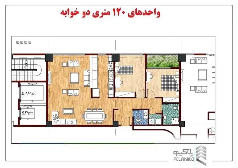 نقشه واحد های مرجان برای پیش فروش پهنه c شهرک چیتگر